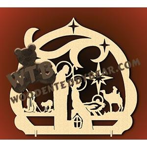 Nativity Plaque #8 fretwork scroll saw pattern |The Wooden Teddy Bear