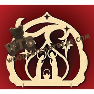 Nativity Plaque #12 fretwork scroll saw pattern |The Wooden Teddy Bear