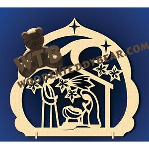 Nativity Plaque #14 fretwork scroll saw pattern |The Wooden Teddy Bear