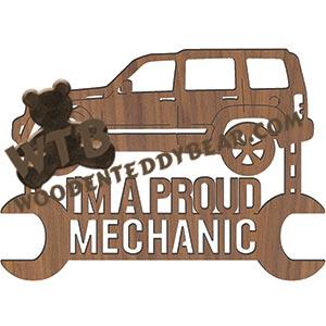 Proud Mechanic Plaque fretwork scroll saw pattern |The Wooden Teddy Bear