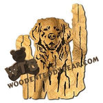 Dog Rustic Wood Slab fretwork scroll saw pattern |The Wooden Teddy Bear