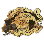 Eagle Head Rustic Wood Slab fretwork scroll saw pattern |The Wooden Teddy Bear