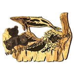 Humpback Whale Rustic Wood Slab fretwork scroll saw pattern |The Wooden Teddy Bear