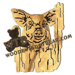 Pig Rustic Wood Slab fretwork scroll saw pattern |The Wooden Teddy Bear