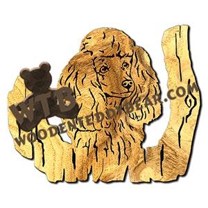 Poodle Rustic Wood Slab fretwork scroll saw pattern |The Wooden Teddy Bear