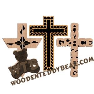 Cross Collection #6 fretwork scroll saw pattern |The Wooden Teddy Bear