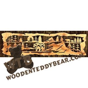 Bears Large Rustic Wood Slab fretwork scroll saw pattern |The Wooden Teddy Bear