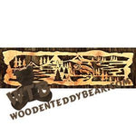 Fish Jumping Large Rustic Wood Slab fretwork scroll saw pattern |The Wooden Teddy Bear