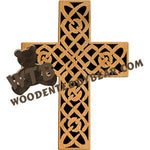 Woven Fret Cross fretwork scroll saw pattern |The Wooden Teddy Bear
