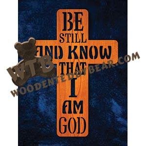 Be Still Cross fretwork scroll saw pattern | The Wooden Teddy Bear