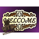 Decorative Welcome #5 fretwork scroll saw pattern | The Wooden Teddy Bear