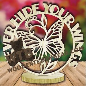 Freestanding Word Plaque Butterfly fretwork scroll saw pattern | The Wooden Teddy Bear
