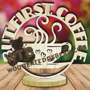 Freestanding Word Plaque Coffee fretwork scroll saw pattern | The Wooden Teddy Bear