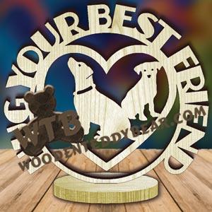 Freestanding Word Plaque Dogs fretwork scroll saw pattern | The Wooden Teddy Bear