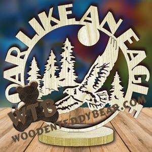 Freestanding Word Plaque Eagle fretwork scroll saw pattern | The Wooden Teddy Bear