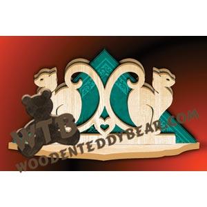 Napkin Holder Cats #1 fretwork scroll saw pattern | The Wooden Teddy Bear