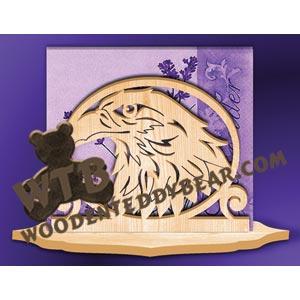 Napkin Holder Eagle Head fretwork scroll saw pattern | The Wooden Teddy Bear