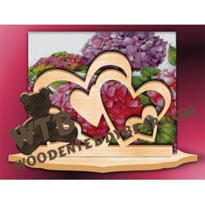 Napkin Holder Hearts #1 fretwork scroll saw pattern | The Wooden Teddy Bear