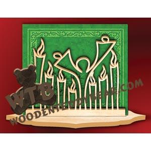 Napkin Holder Rejoice fretwork scroll saw pattern | The Wooden Teddy Bear