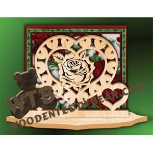 Napkin Holder Rose fretwork scroll saw pattern | The Wooden Teddy Bear