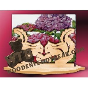 Napkin Holder Squirrels fretwork scroll saw pattern | The Wooden Teddy Bear