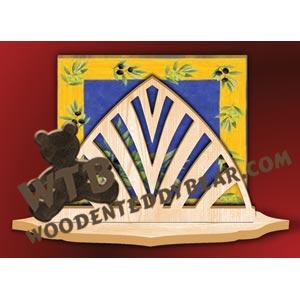 Napkin Holder Stripes fretwork scroll saw pattern | The Wooden Teddy Bear