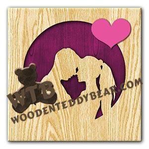 Couple With Heart Overlay fretwork scroll saw pattern | The Wooden Teddy Bear