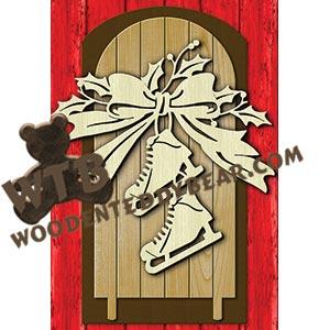 Layered Sled Plaque with Backer fretwork scroll saw pattern | The Wooden Teddy Bear