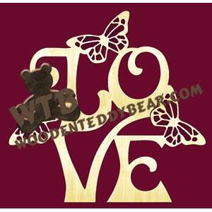 Love & Butterflies fretwork scroll saw pattern | The Wooden Teddy Bear