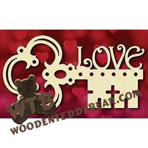Love Key fretwork scroll saw pattern | The Wooden Teddy Bear