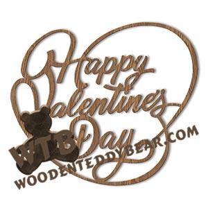 Happy Valentine's Day fretwork scroll saw pattern | The Wooden Teddy Bear