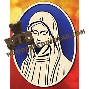 Mary, Mother of Jesus fretwork scroll saw pattern | The Wooden Teddy Bear
