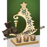 Ornament Tree Tea Light Stand #2 fretwork scroll saw pattern | The Wooden Teddy Bear