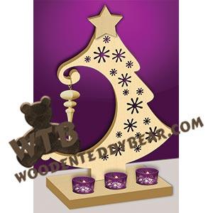 Ornament Tree Tea Light Stand #5 fretwork scroll saw pattern | The Wooden Teddy Bear