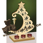 Ornament Tree Tea Light Stand #7 fretwork scroll saw pattern | The Wooden Teddy Bear