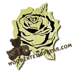 Rose & Leaves fretwork scroll saw pattern | The Wooden Teddy Bear