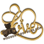 Love Word Art fretwork scroll saw pattern | The Wooden Teddy Bear