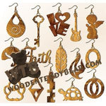 Earring Set #3 fretwork scroll saw pattern | The Wooden Teddy Bear