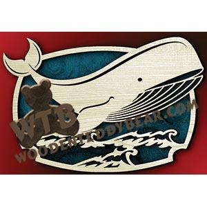 Stylized Whale fretwork scroll saw pattern | The Wooden Teddy Bear