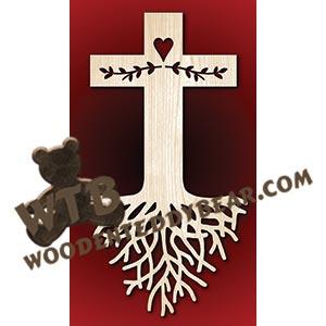 Tree of Life Cross fretwork scroll saw pattern | The Wooden Teddy Bear