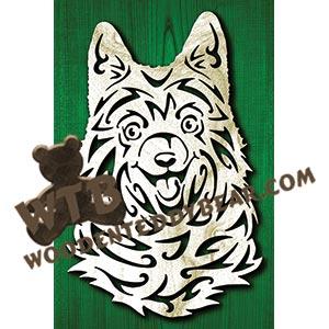 Tribal Dog #1 fretwork scroll saw pattern | The Wooden Teddy Bear