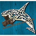 Tribal Orca fretwork scroll saw pattern | The Wooden Teddy Bear