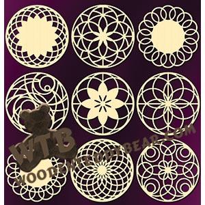 Trivet Set #9 fretwork scroll saw pattern | The Wooden Teddy Bear