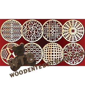 Trivet Set #10 fretwork scroll saw pattern | The Wooden Teddy Bear