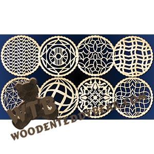 Trivet Set #11 fretwork scroll saw pattern | The Wooden Teddy Bear