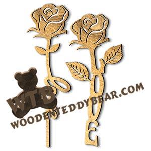 Love-Stemmed Roses fretwork scroll saw pattern | The Wooden Teddy Bear