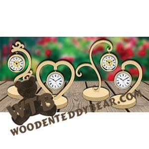 Suspended Clocks on Bases fretwork scroll saw pattern | The Wooden Teddy Bear