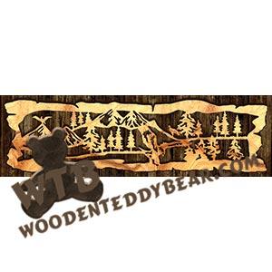 Large Rustic Wood Slab Eagles fretwork scroll saw pattern | The Wooden Teddy Bear