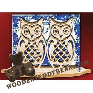 Owls Napkin Holder fretwork scroll saw pattern | The Wooden Teddy Bear