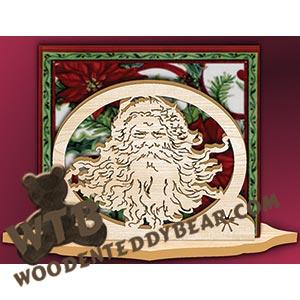 Santa Napkin Holder fretwork scroll saw pattern | The Wooden Teddy Bear